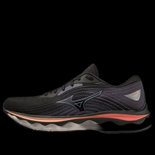 Mizuno Wave Sky 6 'Black Hot Coral' (Women's)