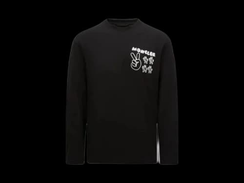 Moncler Logo Printed Sweatshirt Black