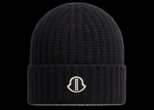 Moncler x Rick Owens Wool & Cashmere Beanie Black