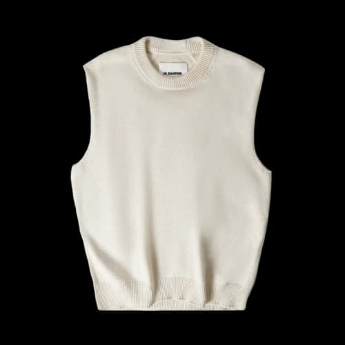 Jil Sander Crewneck Vest 'White'