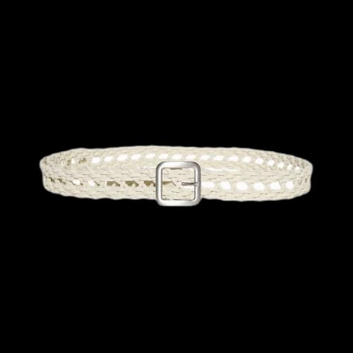 Jil Sander Woven Flat Square Belt 'Eggshell'