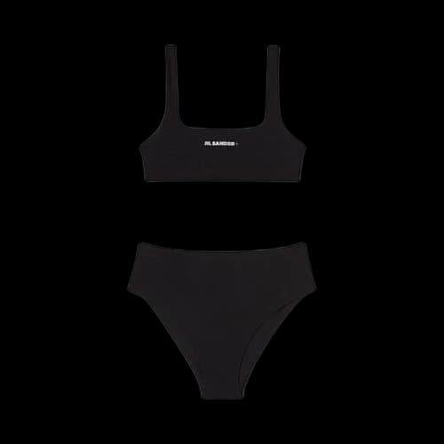 Jil Sander Square Neck Bikini 'Black'