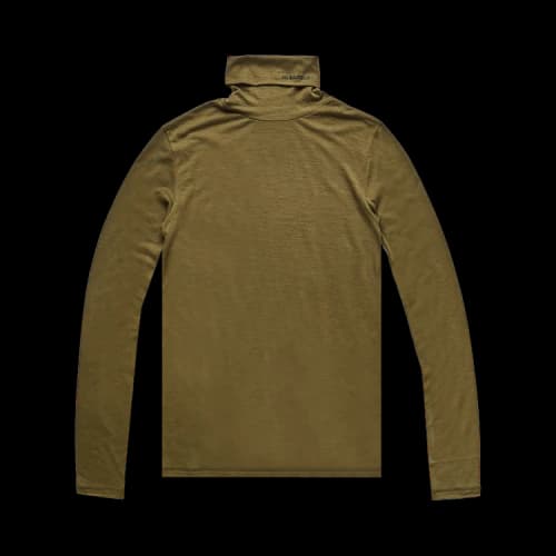 Jil Sander Lightweight Technical Wool Jersey Turtleneck 'Green'