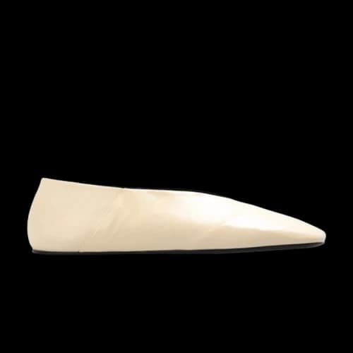 Jil Sander Square Toe Ballerina Flat 'Champagne Black' (Women's)