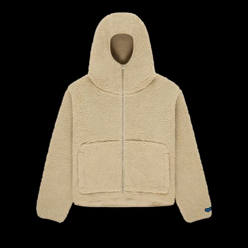 Sp5der Teddy Fleece Zip Up 'Tan'