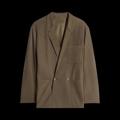 Lemaire Leather Tailored Jacket 'Thyme'