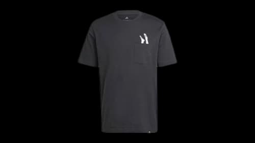 adidas Lounge Slides Graphic Pocket T-Shirt Black