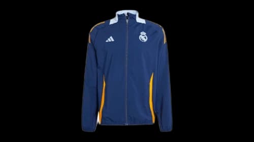 adidas Real Madrid Tiro 24 Competition Presentation Track Top Team Navy Blue Glow Blue Crew Orange