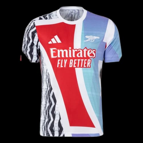 adidas Arsenal 24/25 Pre-Match Jersey Better Scarlet/White/Black/Clear Aqua