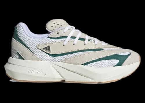 adidas Lightstride Off White Silver Metallic Collegiate Green (Women's)