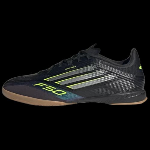 adidas F50 League Indoor Core Black Iron Metallic Lucid Lemon