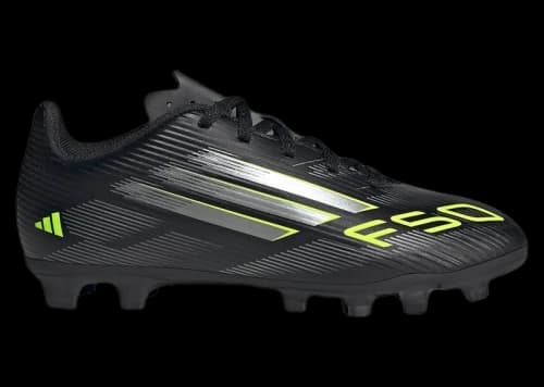 adidas F50 Club FG/MG Core Black Iron Metallic Lucid Lemon (GS)