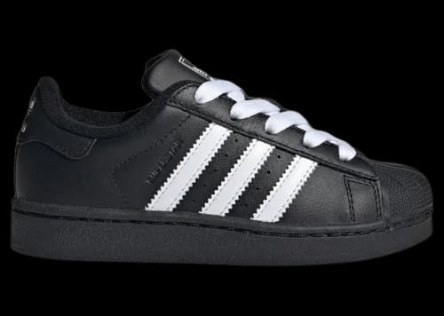 adidas Superstar II Core Black Cloud White Black Heel Tab (PS)