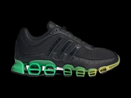adidas Megaride Core Black Semi Screaming Green Yellow (Women's)