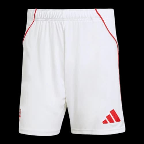 adidas Arsenal 25/26 Home Shorts White Better Scarlet