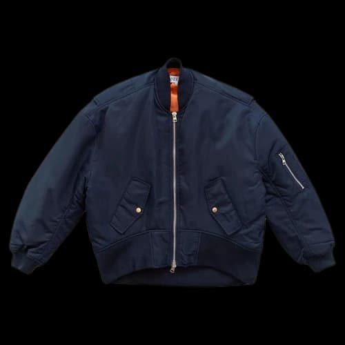 JW Anderson Oversized Curved Hem Bomber Jacket 'Blue'