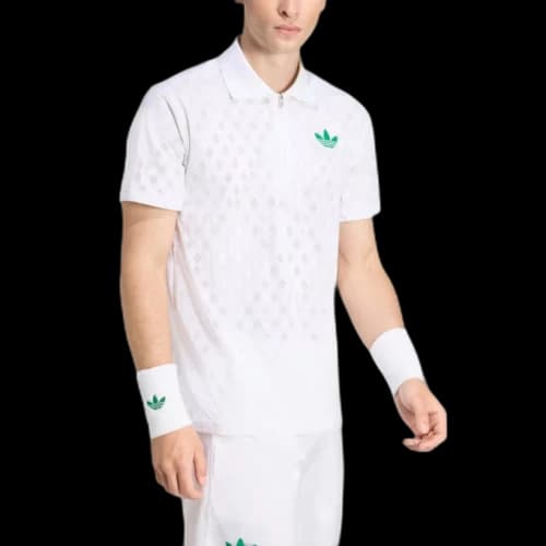 Adidas Originals zip-detail polo shirt