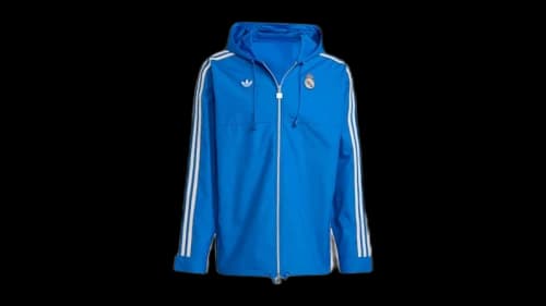 adidas Real Madrid Terrace Icons Parka Blue Bird White