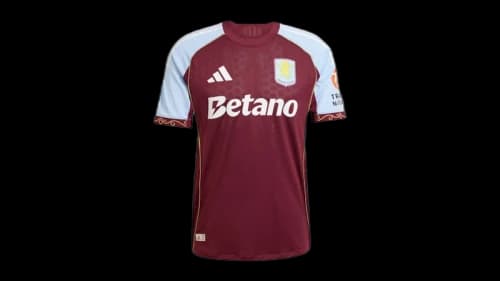 adidas Aston Villa FC 25/26 Home Authentic Jersey Maroon Glow Blue