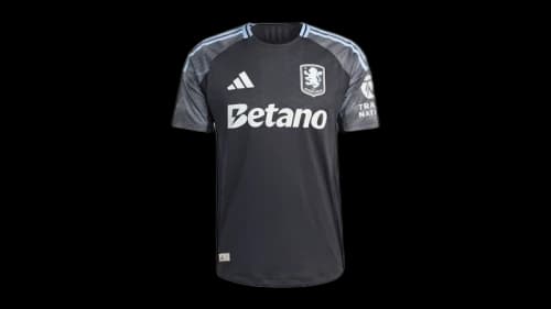 adidas Aston Villa FC 25/26 Away Authentic Jersey Black Glow Blue