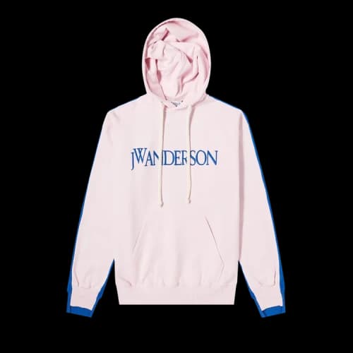 JW Anderson Deconstructed Fleece Back Hoodie 'Pink/Blue'