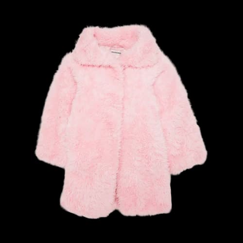 Balenciaga Pink Shaggy Fur Coat 'Pink'