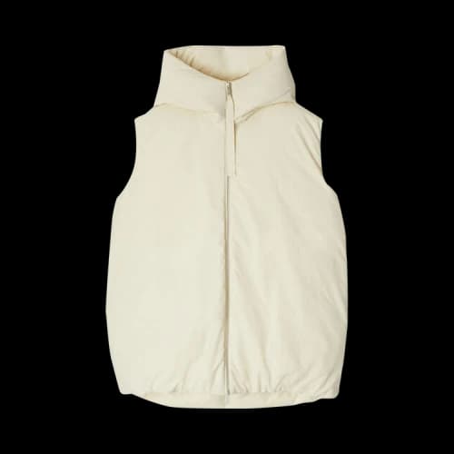Jil Sander Medium Fill Down Gilet Vest 'Vanilla'