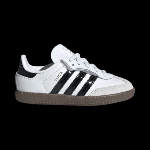 adidas Samba OG Comfort Closure White Black Patent Stripes (TD)