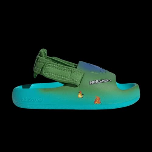 adidas Adilette Estrap Slides Minecraft Zombie (PS)