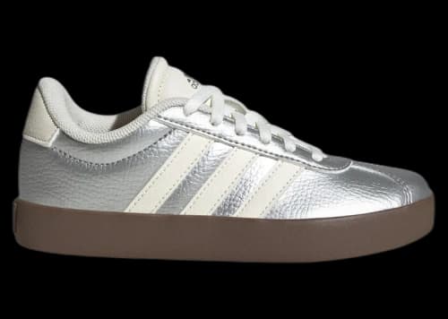 adidas VL Court 3.0 Silver Metallic Off White Gum (GS)