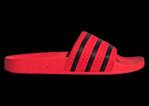 adidas Adilette Slides Lucid Red Core Black
