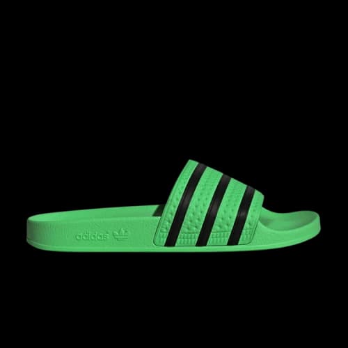 adidas Adilette Slides Screaming Green Core Black
