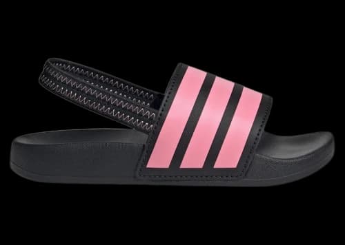 adidas Adilette Estrap Slides Black Bliss Pink (PS)