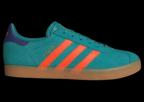 adidas Gazelle Pure Teal Impact Orange Collegiate Purple (GS)