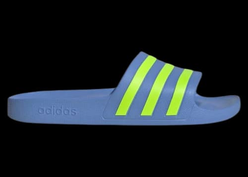 adidas Adilette Aqua Slides Blue Fusion Lucid Lemon