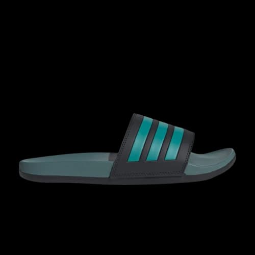 adidas Adilette Comfort Slides Core Black Pure Teal Preloved Teal