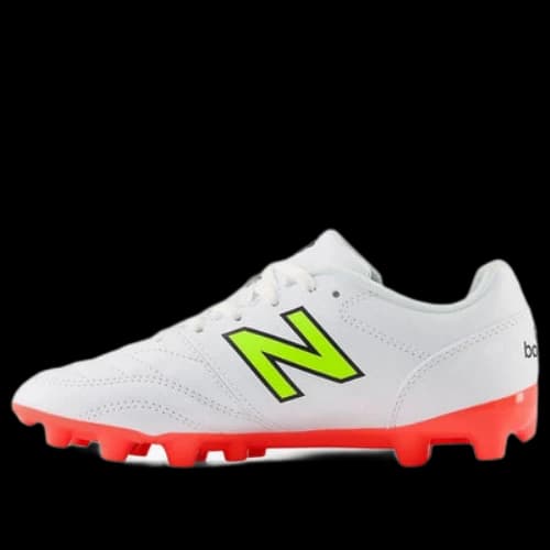 (GS) New Balance 442 Academy HG JNR V2 Wide 'White Volt Energy Red'