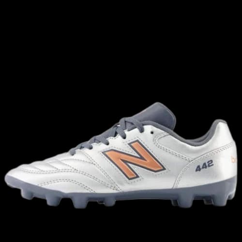 (GS) New Balance 442 v2 Academy HG Shoes 'Silver Grey Orange'