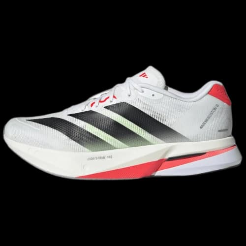 adidas Adizero Boston 13 White Black Lucid Red
