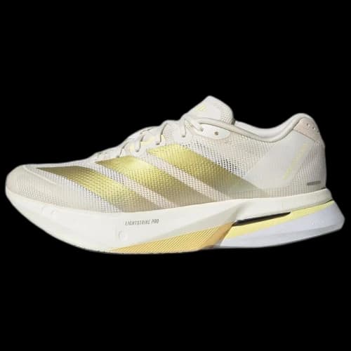 adidas Adizero Boston 13 Chalk White Gold Metallic Orange Tint (Women's)