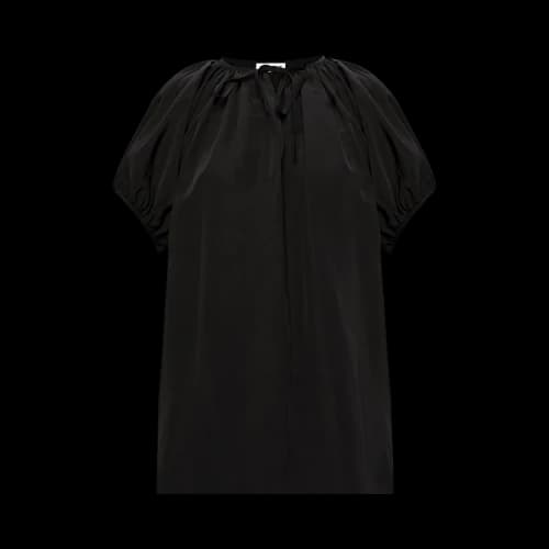 Jil Sander Short-Sleeve Top With Tie Neck 'Black'