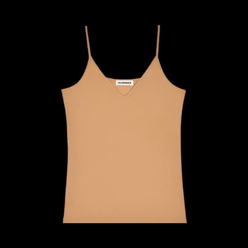 Jil Sander V Neck Top 'Camel'