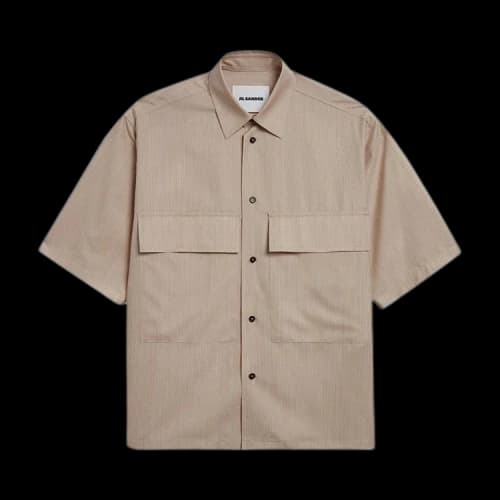 Jil Sander Button Down Collar Shirt 'Medium Beige'
