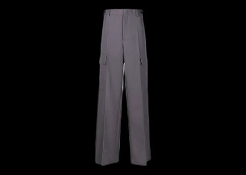 Jil Sander Pressed Crease Cargo Pockets Straight-Fit Trousers Grey