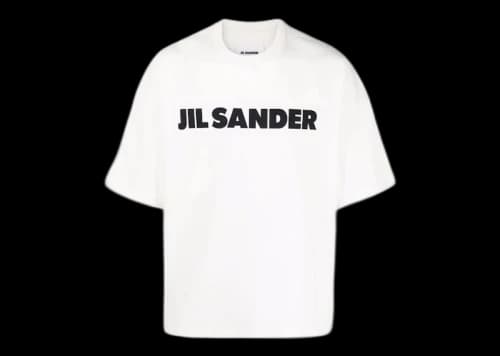 Jil Sander Logo Print Cotton T-shirt Natural/Black