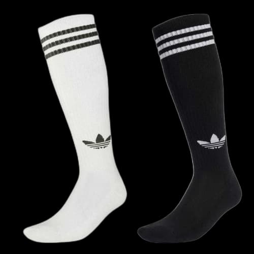 Adidas Originals three-stripes knee socks (pack of two)