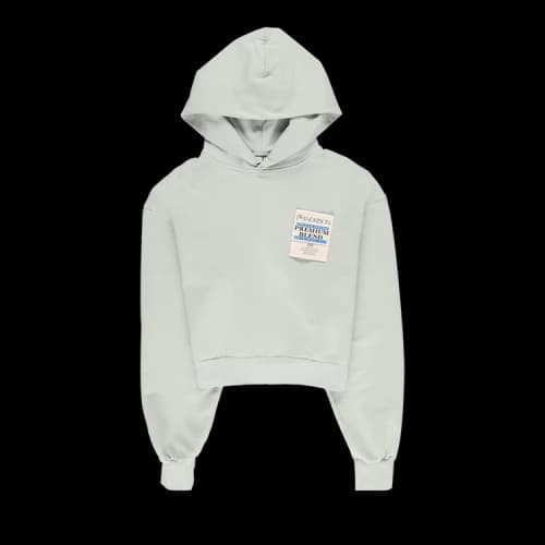 JW Anderson Cropped Care Label Hoodie 'Pistachio'