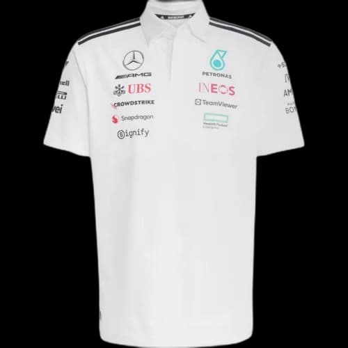 adidas Mercedes AMG Petronas Formula One Team Polo White Melange/Black