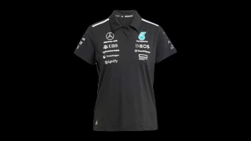 adidas Women's Mercedes AMG Petronas Formula Team Polo Black/White