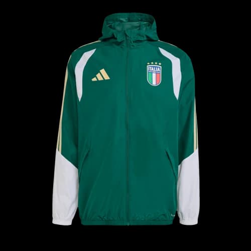 adidas Italy 2026 Tiro Allweather Jacket Collegiate Green